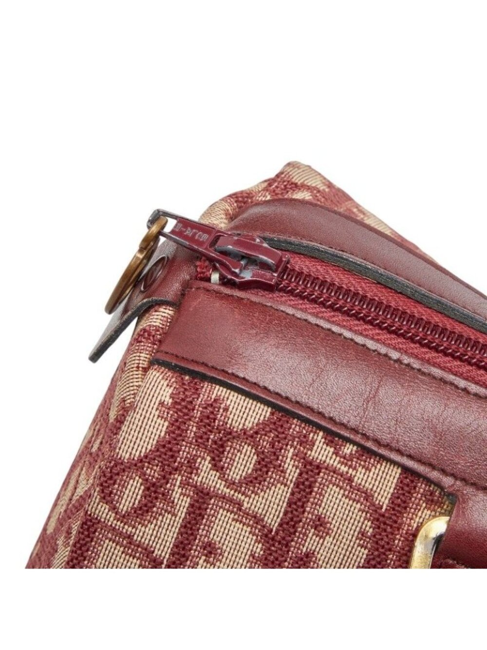 Dior Trotter Mini Boston Bag Red Canvas Leather - Picture 9 of 10